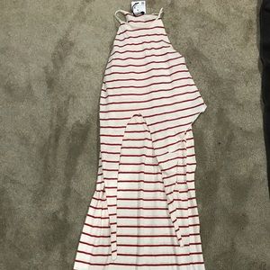 Zara Tracaluc Maxi Dress Red And White